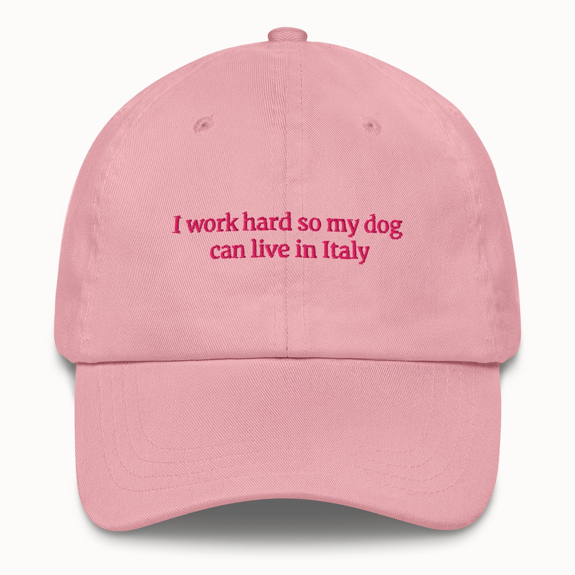 I work hard so my dog can live in Italy Hat @shop name