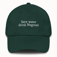 Save water drink Negroni Hat @shop name