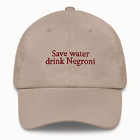 Save water drink Negroni Hat @shop name
