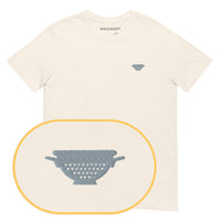 Colander T-Shirt (Embroidered) — Natural — zoom detail