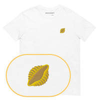 Conchiglie Pasta T-Shirt (Embroidered) — White — zoom detail
