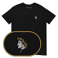 Dante Alighieri T-Shirt (Embroidered) — Black — zoom detail