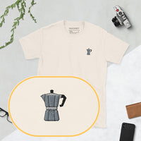 Moka pot Embroidered Natural — zoom detail