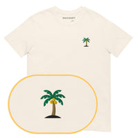 Palm T-Shirt (Embroidered) — Natural — zoom detail