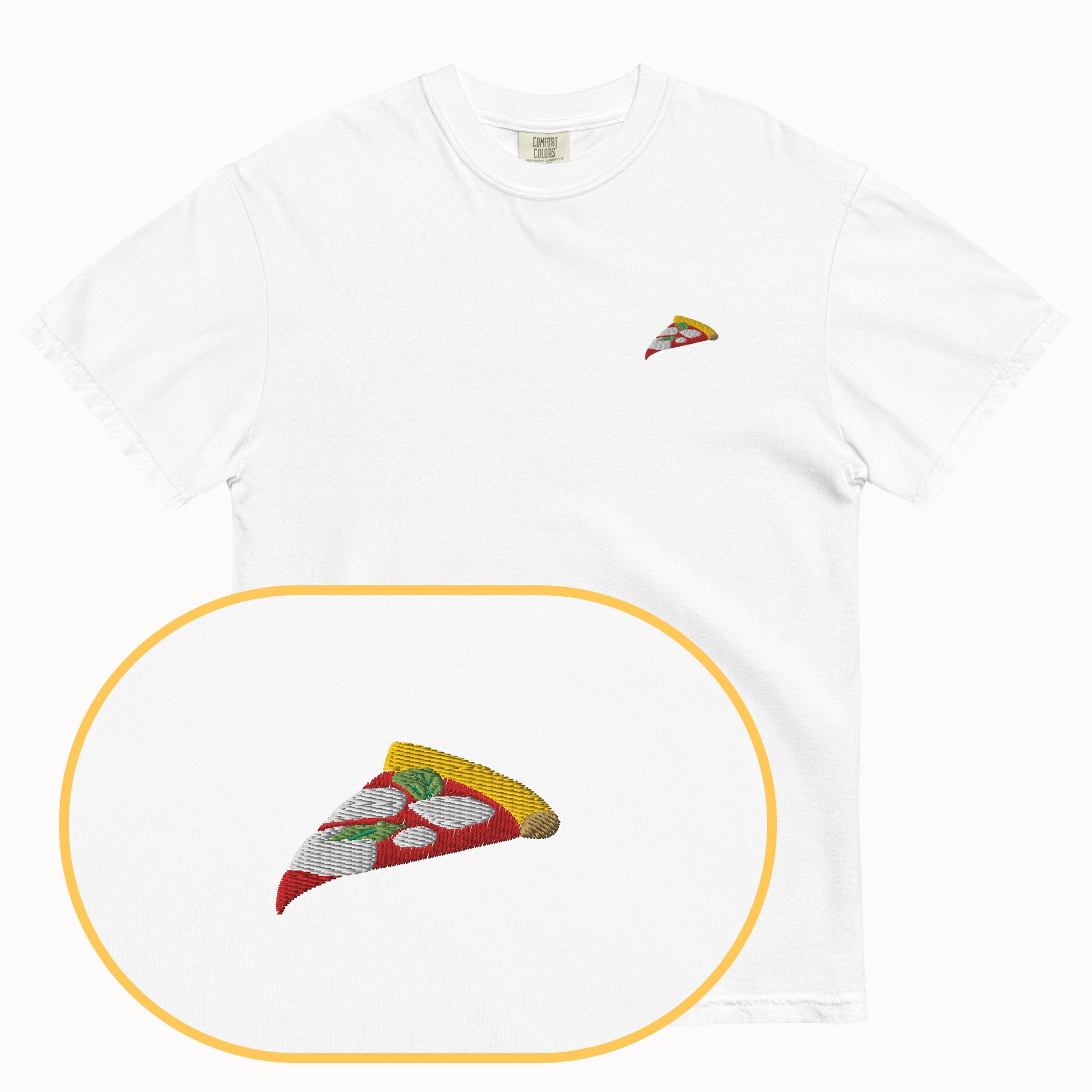 Pizza Margherita T-Shirt (Embroidered)