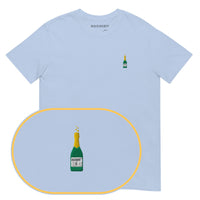 Prosecco T-Shirt (Embroidered) — Light Blue — zoom detail