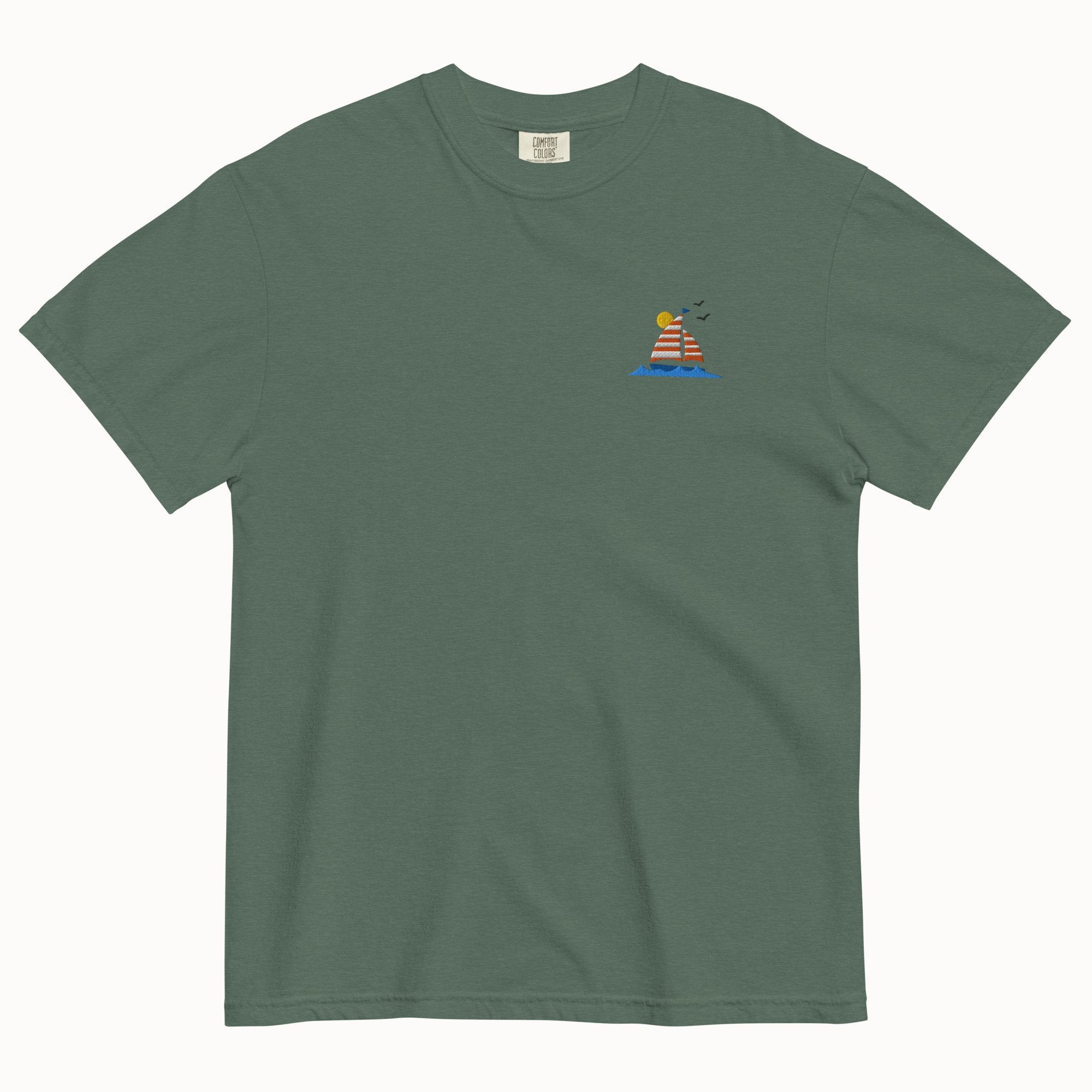Sailing Boat T-Shirt (Embroidered)