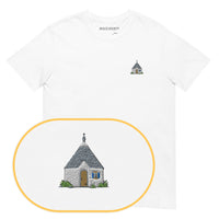 Trullo Alberobello T-Shirt (Embroidered) — White — zoom detail