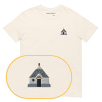 Trullo T-Shirt (Embroidered) — Natural — zoom detail