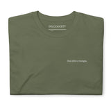 "Shut up and eat." T-Shirt (Embroidered) @shop name