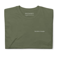 "Shut up and eat." T-Shirt (Embroidered) @shop name