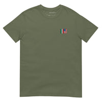Bandiera Metà Usa:italia T-Shirt (Embroidered)