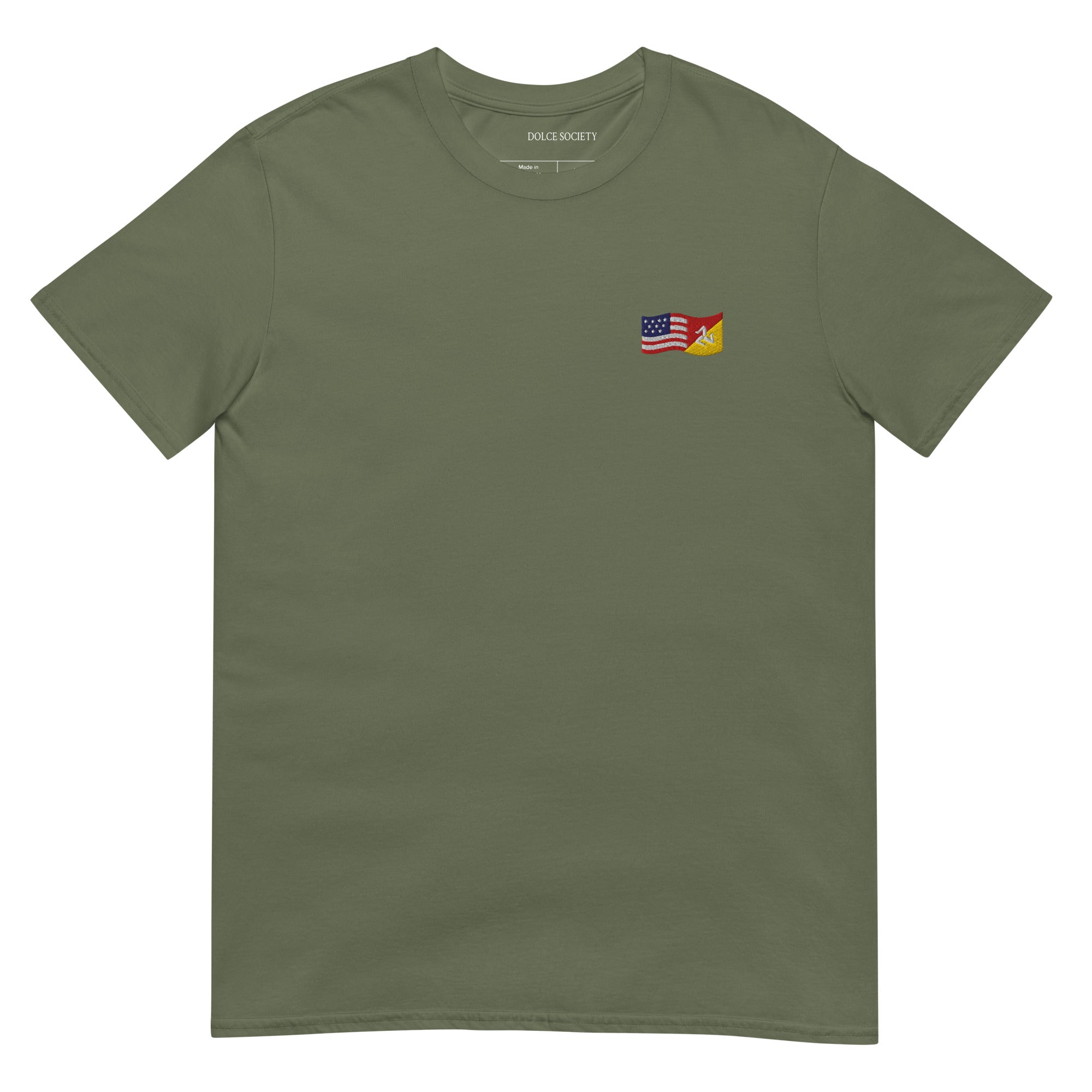 Bandiera Sicula-Americana T-Shirt (Embroidered)