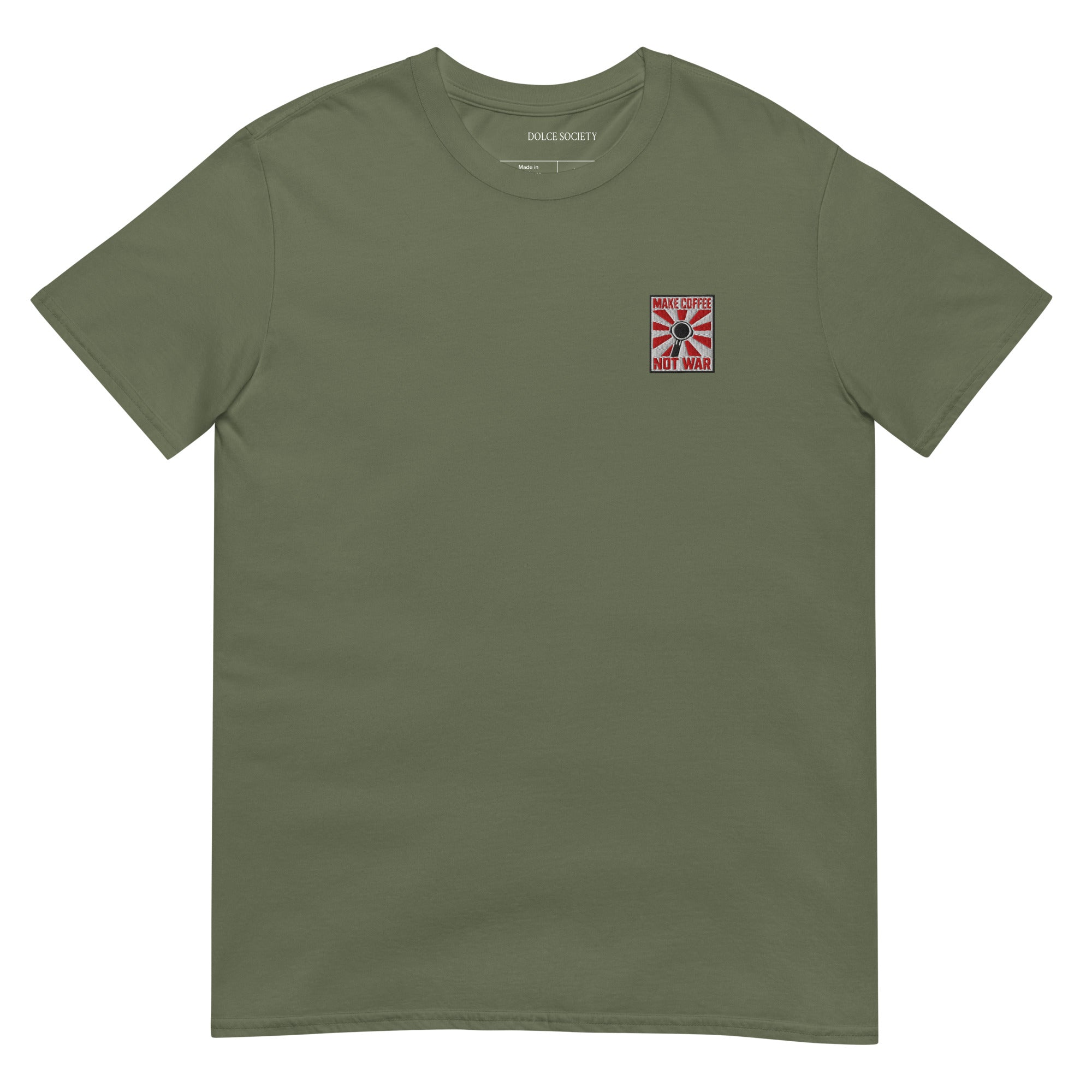 Make Coffee Not War T-Shirt (Embroidered)