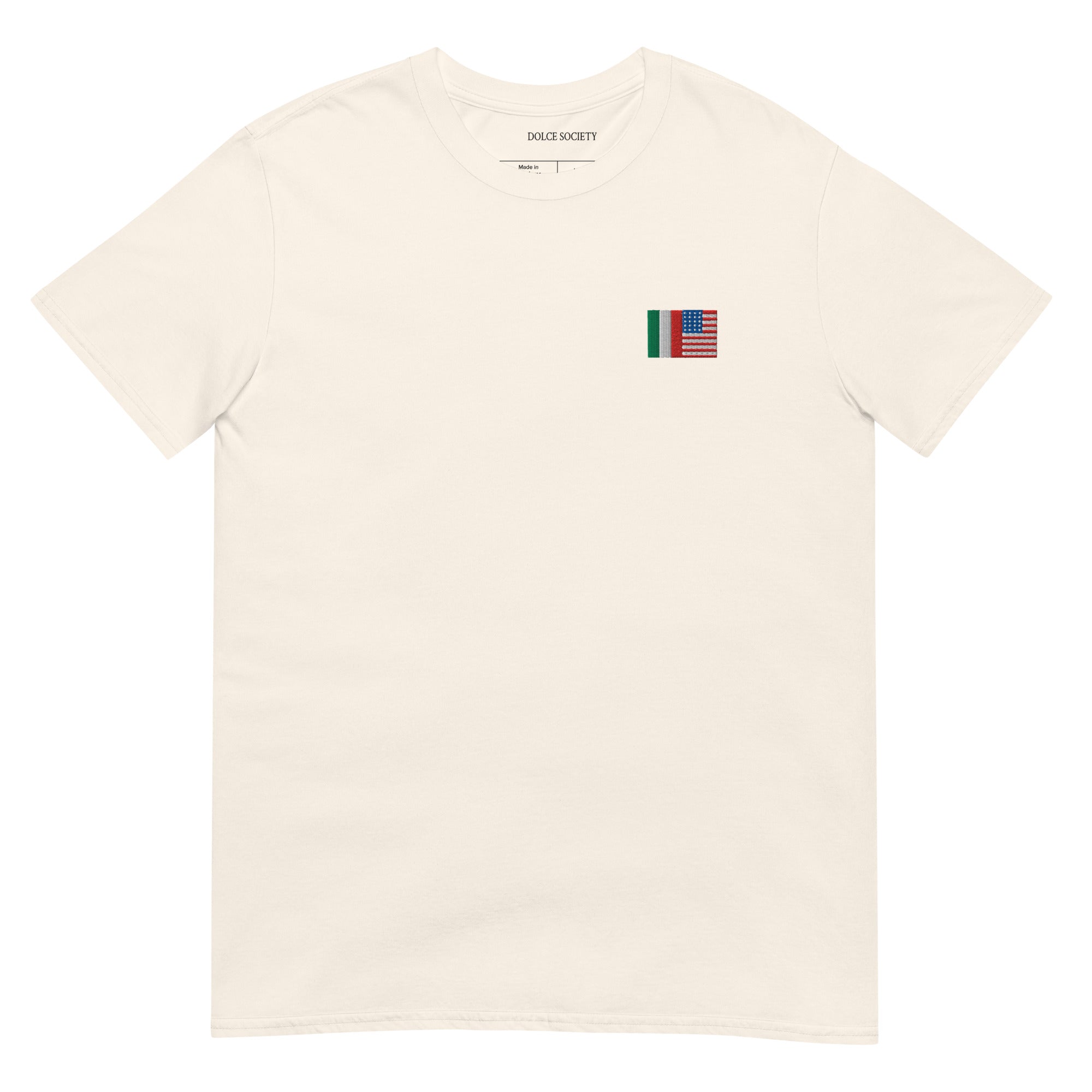Camiseta Bandiera Metà Usa:italia (Bordada)