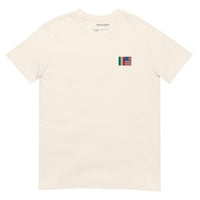 Bandiera Metà Usa:italia T-Shirt (Embroidered)