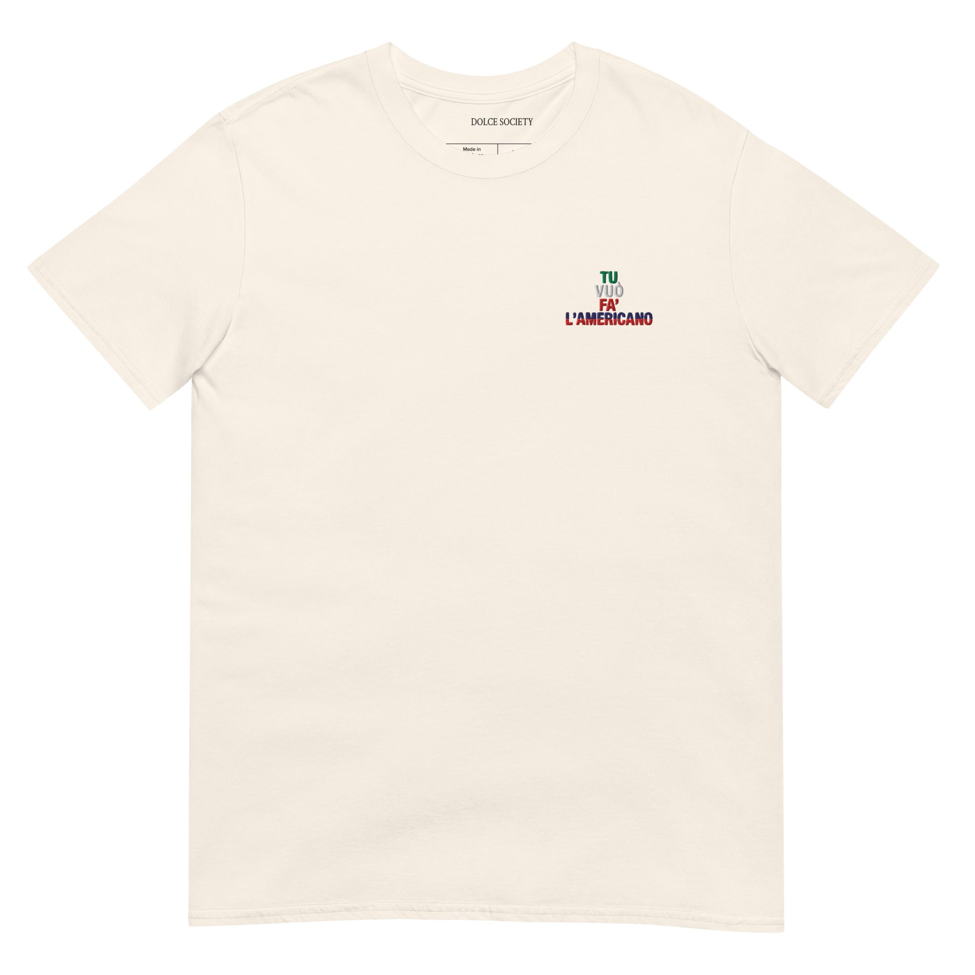 T-Shirt Tu Vuò Fà l'Americano (Brodé)