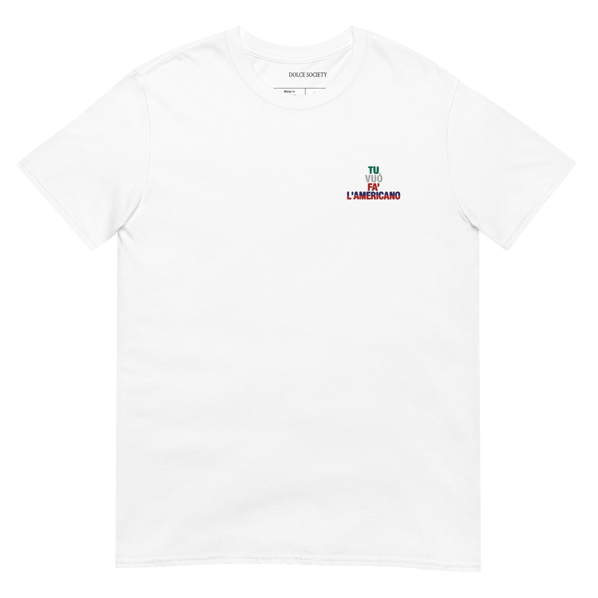T-Shirt Tu Vuò Fà l'Americano (Brodé)