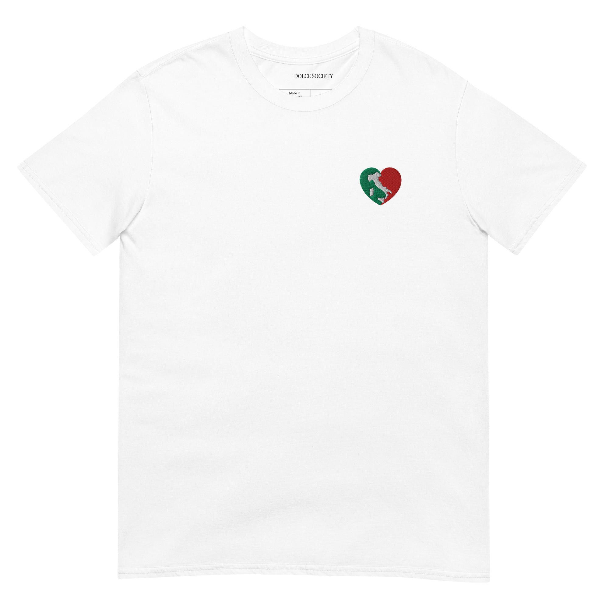 Italy Heart T-Shirt (Embroidered)