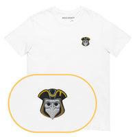 Venice Mask T-Shirt (Embroidered) — White — zoom detail