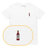 Vino T-Shirt (Embroidered) — White — zoom detail