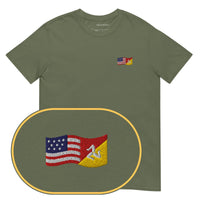 Bandiera Sicula-Americana T-Shirt (Embroidered)
