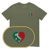 Italy Heart T-Shirt (Embroidered)