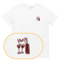 Vino Glasses T-Shirt (Embroidered)